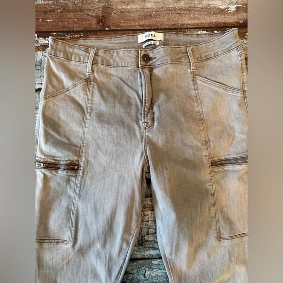 Pistola Light tan blush color Jeans with Distressed Finish - Picture 3 of 7